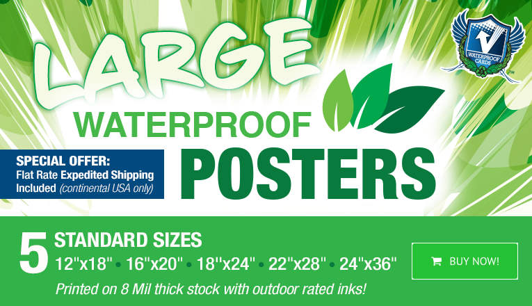 Waterproof Printing Large Posters - Printed on 8Mil