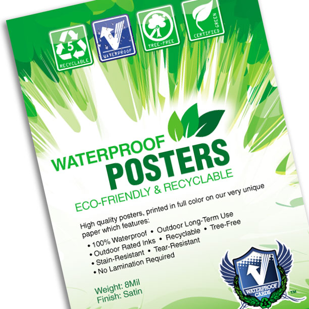 Waterproof Posters 11.5"x17.5"