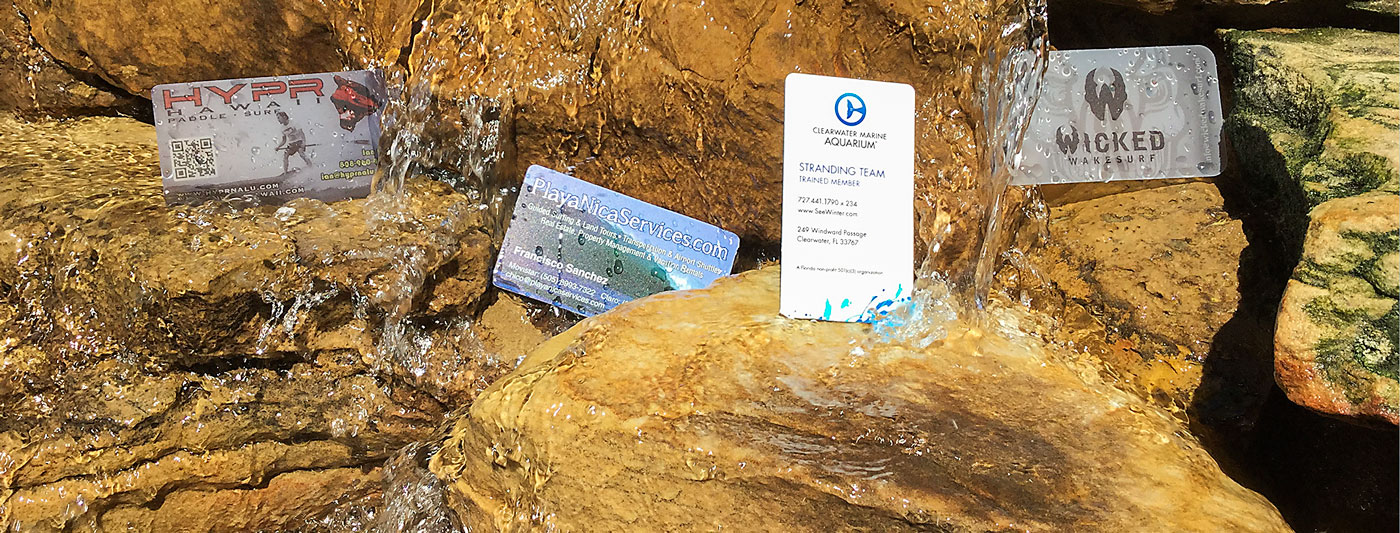 Waterproof Printing - 20pt PVC Business Cards
