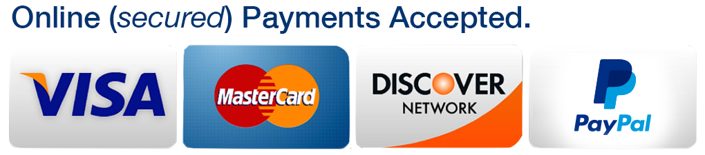 Credit Card and PayPal Acceptance Marks
